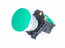 Кнопка управления грибовидная, без фиксации, d 38 мм, НР, зеленая TN2BMG-1A