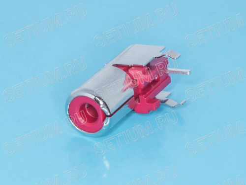 Разъем RCA-тюльпан, гнездо на плату, красный RP-8-R