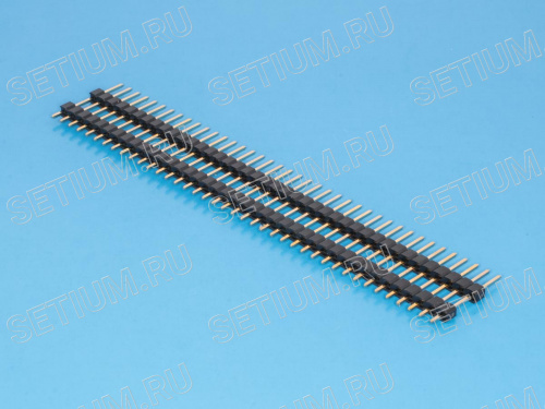 Штыревой соединитель 1х40 шаг 2,54мм, межплатный фото 3 Штыревой соединитель 1х40 шаг 2,54мм, межплатный PLH-40 фото 3