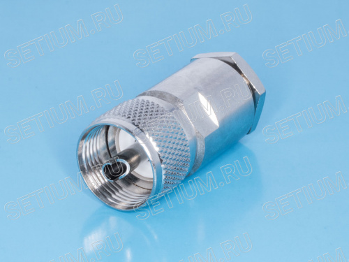 Разъем UHF вилка на кабель, RG-8, пайка UHF-S8P