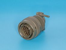 Разъём Amphenol серии 62IN 19 контактов, вилка на кабель 62IN-16F-14-19P