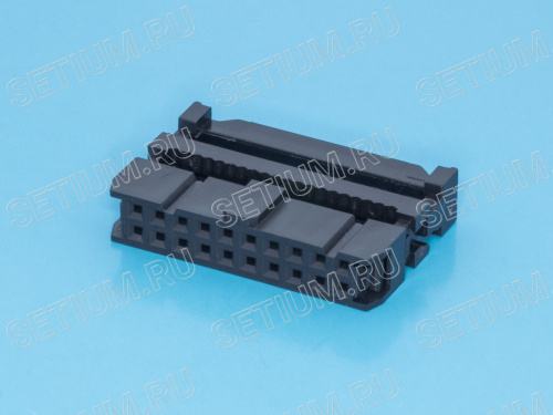 Разъем IDC 2х10 гнездо на плоский кабель, шаг 2.54мм фото 5 Разъем IDC 2х10 гнездо на плоский кабель, шаг 2.54мм IDC-20 фото 5