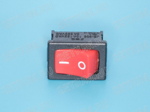 Выключатель 220В 2 контакта 19х13мм, красный, вкл-выкл SWR-41R фото 3