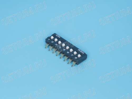 ДИП свич 8 позиций, тип планарный SWD4-8