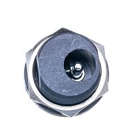 Разъем питания штыревой 2,1мм, вилка на приборный блок, под гайку DJK-03A