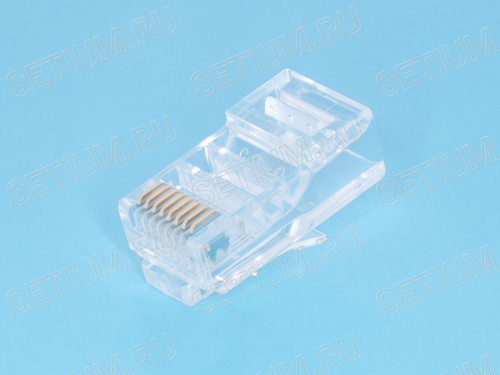 Вилка RJ-45, 8P8C для круглого многожильного кабеля TPR-8P8C фото 4