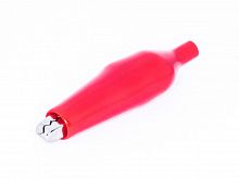 Зажим изолированный 62мм тип 'aligator', красный ITA-62R