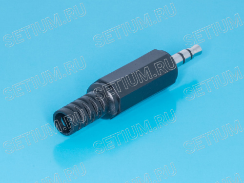 Штекер аудио 3,5мм, стерео, пластмассовый корпус AUD-11 фото 4