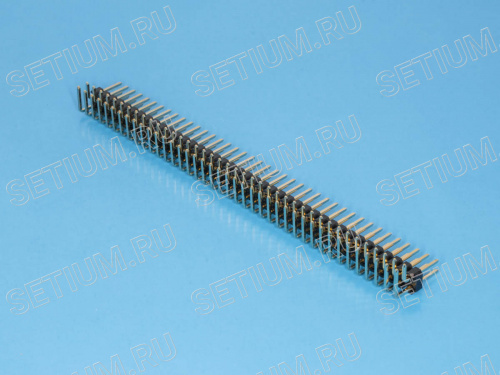 Штыревой соединитель 2х40 шаг 2,54мм, прямой угол PLD-80R фото 3