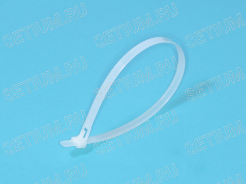 Стяжка открываемая 300x7,6мм, белая, упак. 100 шт. HV-300-W