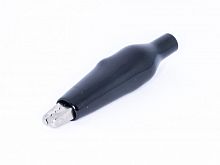 Зажим изолированный 43мм тип 'aligator', черный ITA-43B