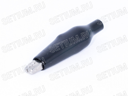 Зажим изолированный 43мм тип 'aligator', черный Зажим изолированный 43мм тип 'aligator', черный ITA-43B