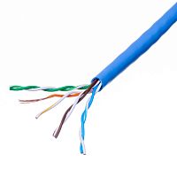 Кабель Витая пара 8 проводов, кат. 5е, многожильный, (PCnet),  бухта 300м, синий UTP4-24SR5/e L