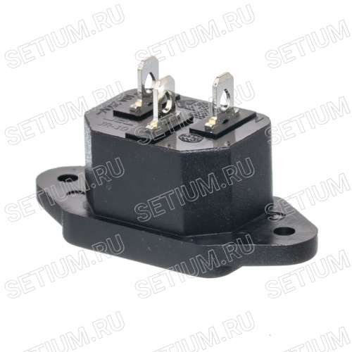 Разъем питания 220В C14, вилка на блок, 10A AC-1 фото 2