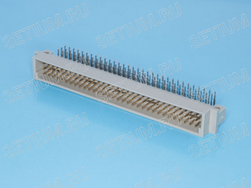 Разъем DIN 41612 96 контактов, вилка, прямой угол 612C-96M