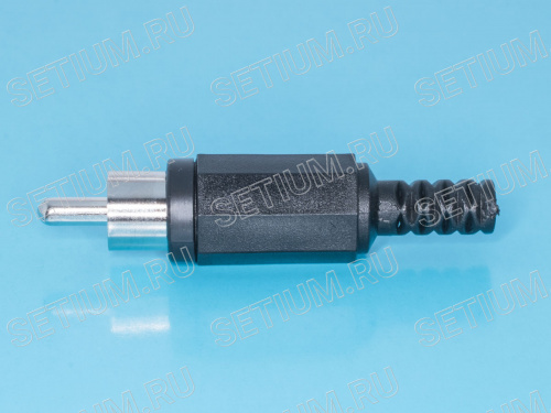 Разъем RCA-тюльпан, вилка на кабель, черный RPC-1-B фото 4