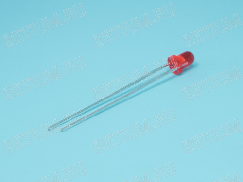 Светодиод d=3мм, красный, 4.5 mcd LH2040 фото 2