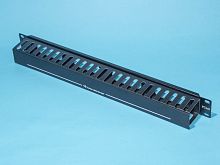 Заглушка 19" с держателем кабеля, перфорированная, PCnet PL-MN060