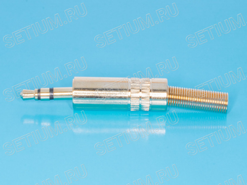 Штекер аудио 3,5мм, стерео, металлический корпус AUD-12 фото 4