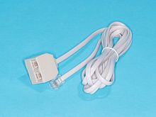 Удлинитель телефонный, 1 вилка-2 гнезда RJ-11, 2,1м SCO-1-2-6P4C