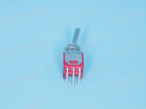 Тумблер мини 6 конт. DPDT (on-on) (B070E) PST-42A фото 4