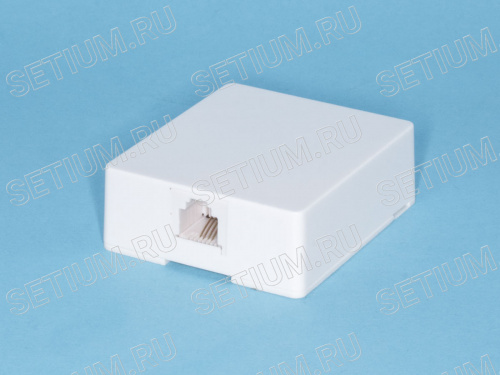 Розетка телефонная, 1 порт RJ-11, белая TJC6P4C-W фото 2