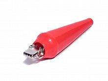 Зажим изолированный 80мм тип 'aligator', красный ITA-80R