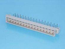 Разъем DIN 41612 32 контакта, вилка, прямой угол, четный, 3 ряда 612C-32M-E2