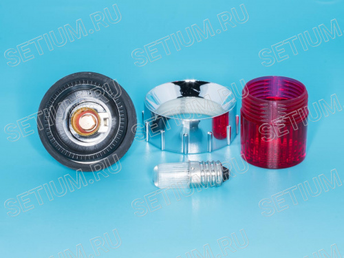 Лампа неоновая 220 В, d 25 мм, красная TPNFR-302R