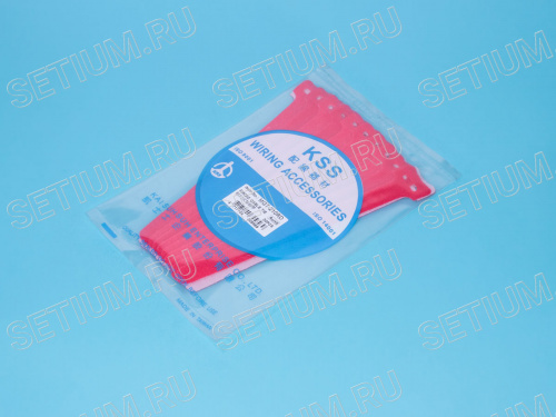 Стяжка 210х16 мм с липучкой, красная, упак. 20 шт. фото 3 Стяжка 210х16 мм с липучкой, красная, упак. 20 шт. MGT-210RD фото 3