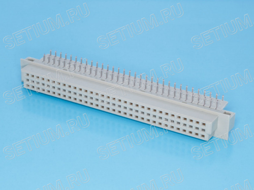 Разъем DIN 41612 64 контакта, гнездо, прямой угол, 3ряда 612R-64F-E