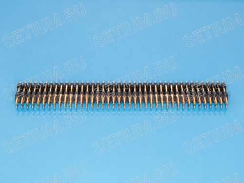 Штыревой соединитель 2х40 шаг 2,54мм, межплатный PLHD-80 фото 2