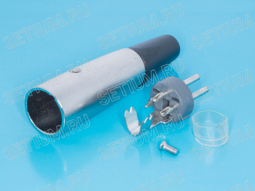 Разъем микрофонный XLR, вилка на кабель, 3 контакта AUD-71 фото 4