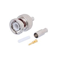 Разъем BNC Amphenol, вилка на кабель RG-174U, обжим 31-315-RFX