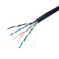 Кабель Витая пара 8 проводов, кат. 5е, (PCnet), бухта 305м,  для внешней прокладки (-60 +60), черный UTP4-24R5PE