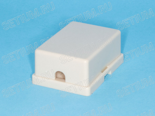 Розетка телефонная, 2 порта RJ-11, мини, бежевая TJCM2 6P4C-I фото 3