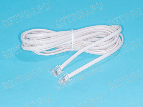 Шнур телефонный с разъемами RJ-11, 3 м SCO-1-6P4C-3