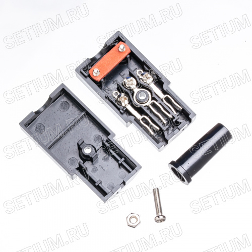 Разъем питания 220В C13, гнездо на кабель, 6А фото 2 Разъем питания 220В C13, гнездо на кабель, 6А AC-102 фото 2