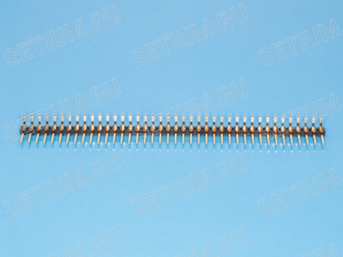 Штыревой соединитель 1х40 шаг 2,54мм, прямой угол фото 2 Штыревой соединитель 1х40 шаг 2,54мм, прямой угол PLS-40R фото 2