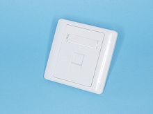 Рамка 80х80мм под 1 Keystone, со шторкой FP-80-1