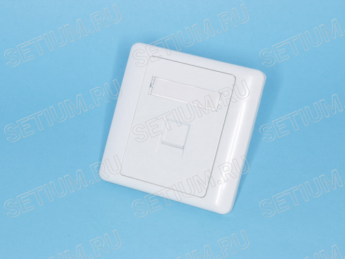 Рамка 80х80мм под 1 Keystone, со шторкой FP-80-1