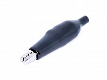 Зажим изолированный 62мм тип 'aligator', черный ITA-62B