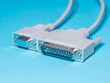 Кабель (шнур) ноль модемный D-SUB 25 вилка - D-SUB 9 гнездо 8 пров. 2,0м SC-124MF