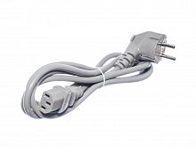 Кабель (шнур) питания 220В CEE7/7 - C13, прямой, серый, 10А, 1,8м SCZ-1G
