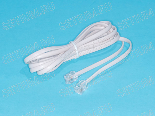 Шнур телефонный с разъемами RJ-11, 2 м SCO-1-6P4C
