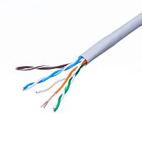 Кабель Витая пара 8 проводов, кат. 5е, многожильный, (PCnet), бухта 300м,  серый UTP4-24SR5/e G