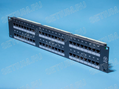 Патч-панель 48 портов RJ-45, кат. 5е PP2-488 фото 2