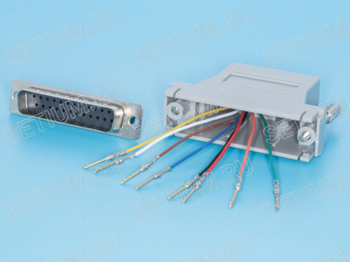 Переходник D-SUB 25 вилка - RJ45 гнездо Переходник D-SUB 25 вилка - RJ45 гнездо GC-25MT8