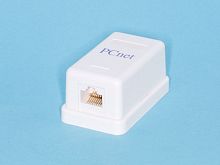 Розетка компьютерная, 1 порт RJ-45, 8P8C, кат.5е, универсальная, PCnet EBKU-1-4