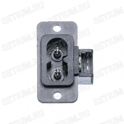 Разъем питания 220В C8, вилка на блок, 2A фото 3 Разъем питания 220В C8, вилка на блок, 2A AC-10 фото 3